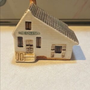 Miniature Ceramic House Figurine